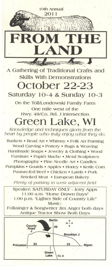 from-the-land-2011-festival-flyer-green-lake-wisconsin