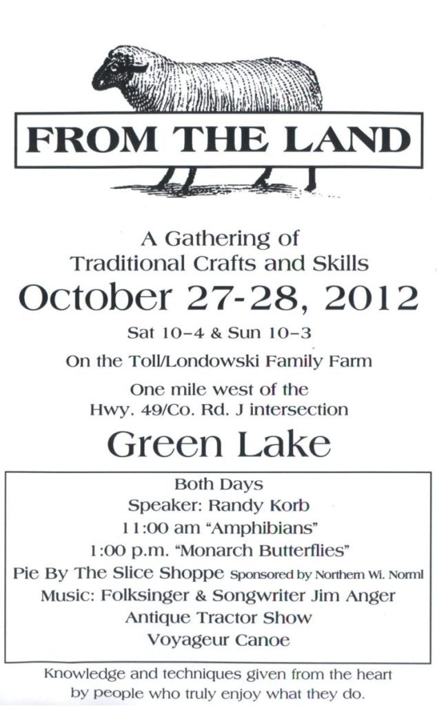 From The Land 2012 Vendor Flier Front