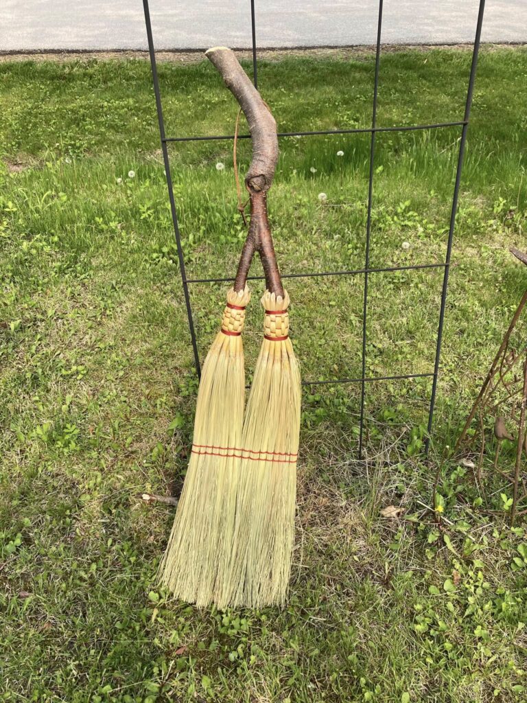 whisked away broom double handled split