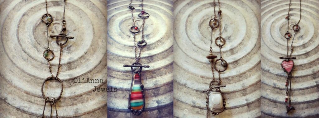 olianna jewels fused glass & natural stone jewelry