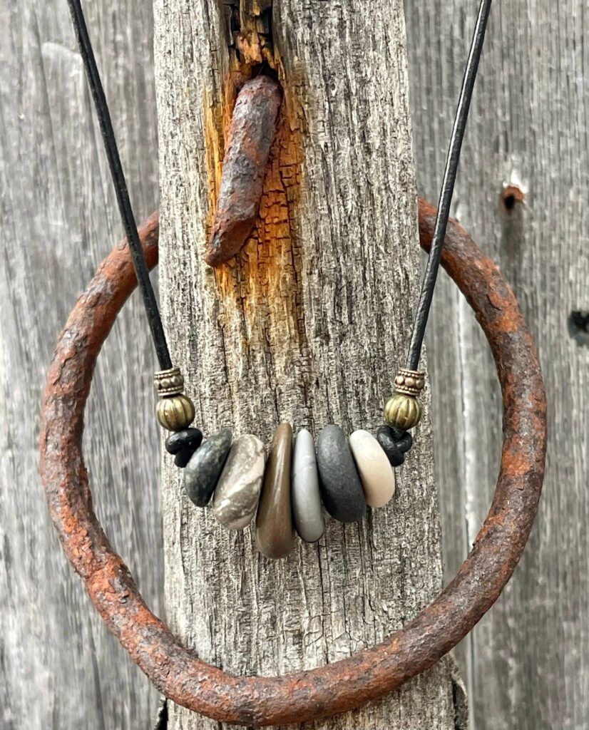between the cedards rustic stone necklace picutre