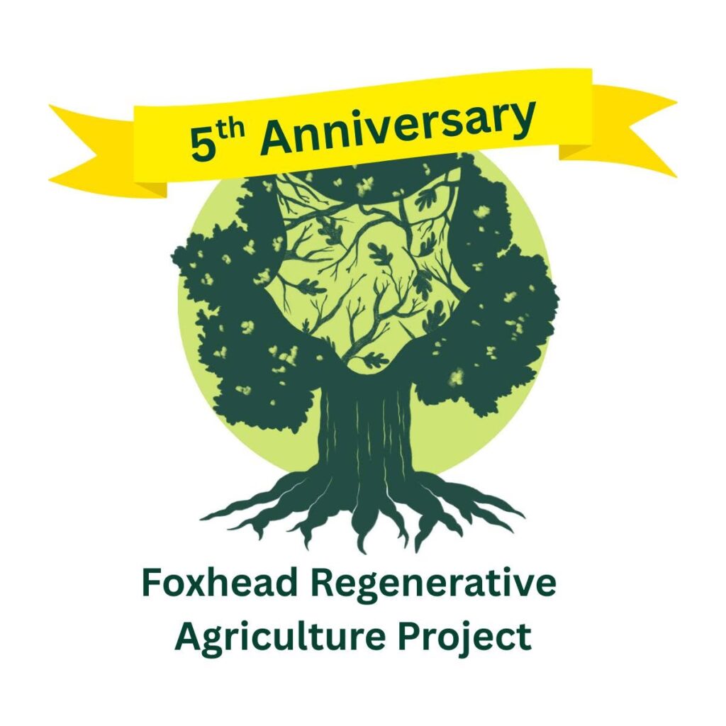foxhead regenerative agriculture logo 5th year anniversary