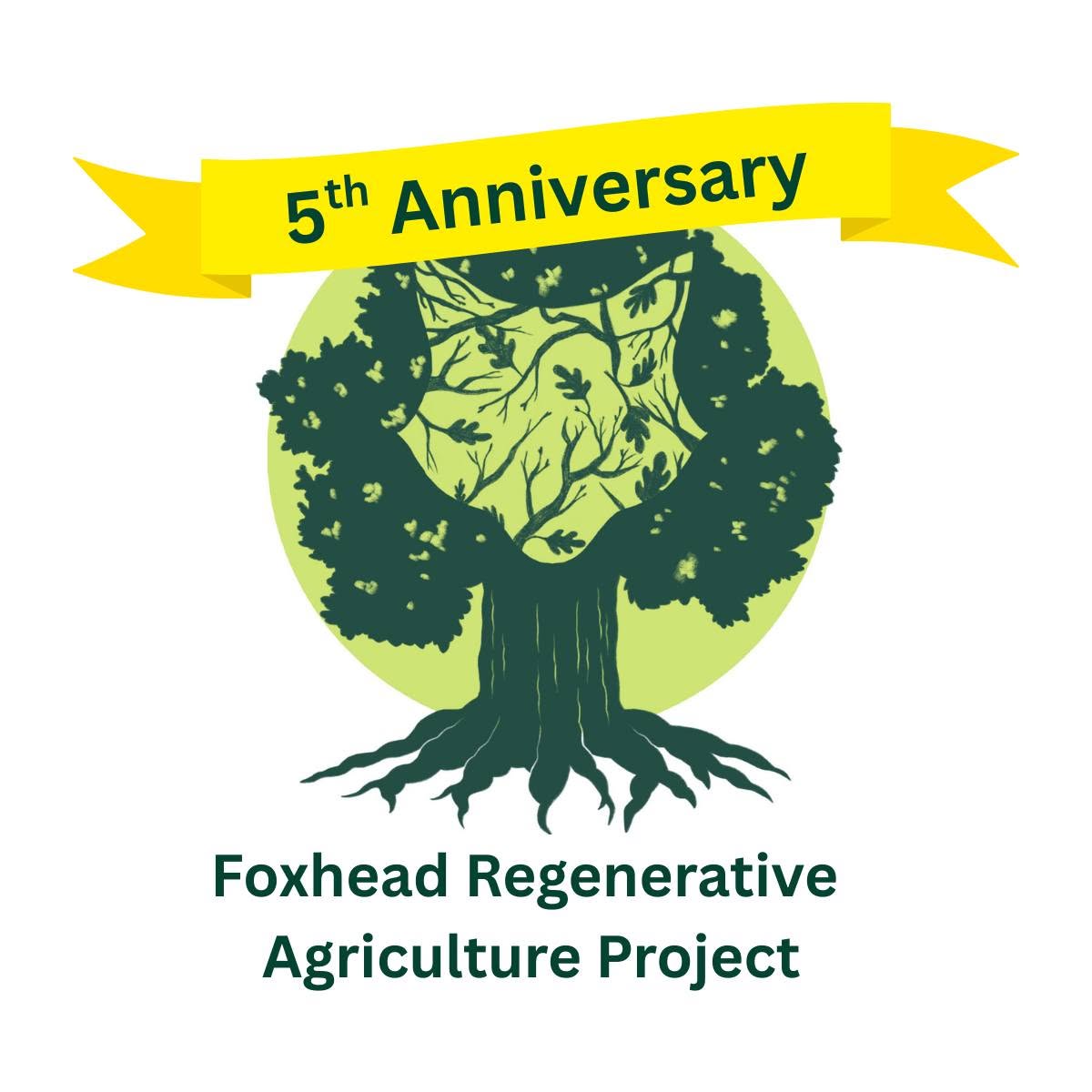 foxhead regenerative agriculture logo 5th year anniversary