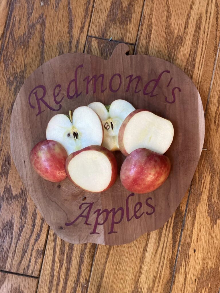 redman's apples cutting board